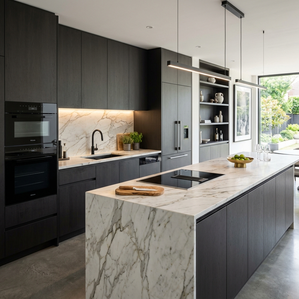 Modern modular kitchen system layout